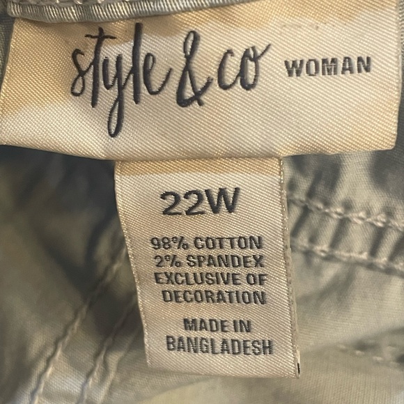 Style & Co Cargo Capris Misty Harbor - Picture 2 of 4